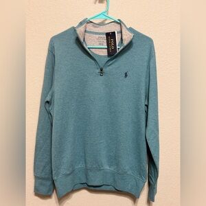 NWT Polo Ralph Lauren Luxury Jersey Quarter-Zip Pullover